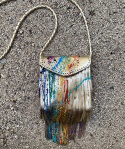 Ula Bag in Hand Painted Gold Leather