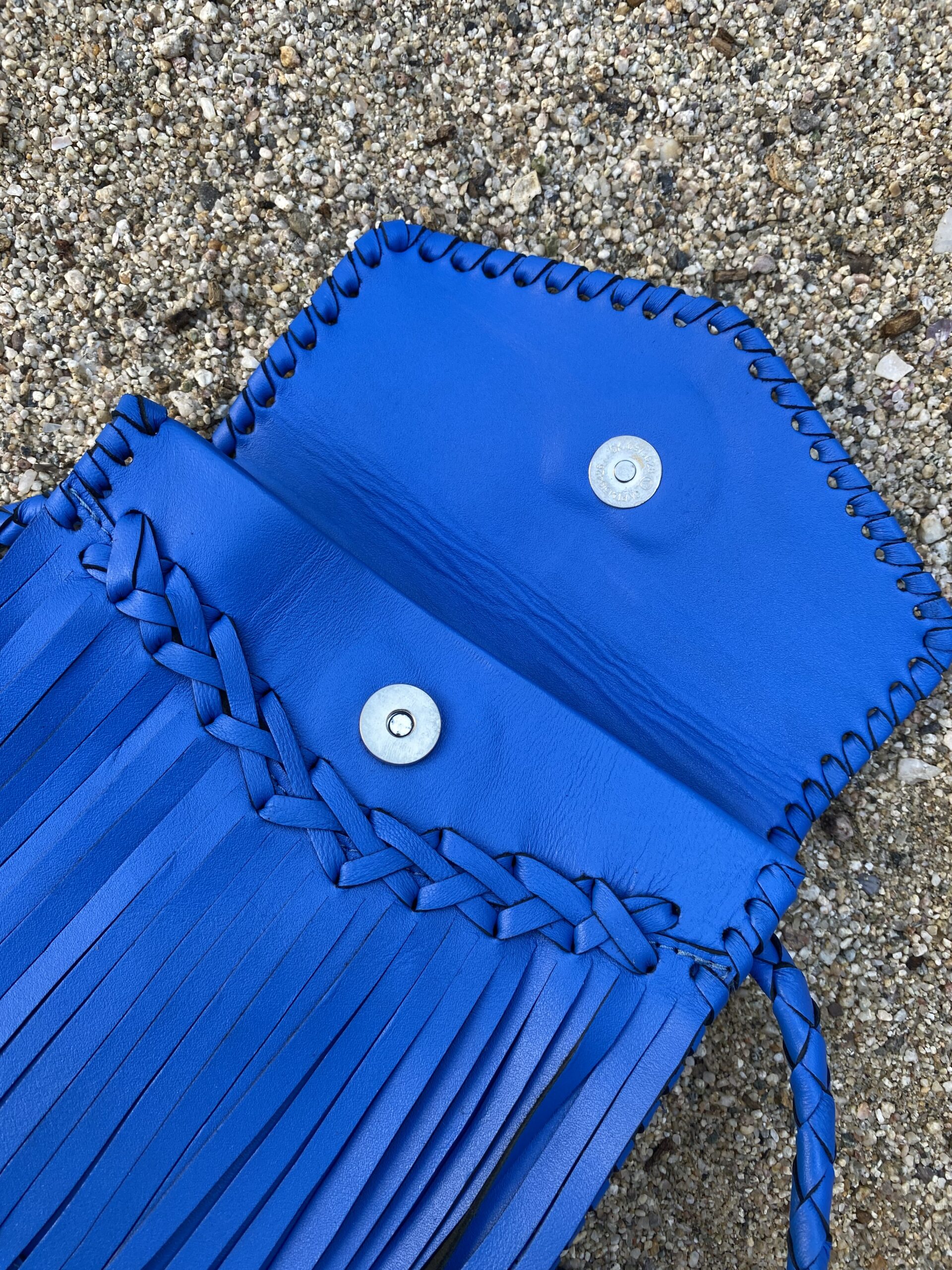 Ula Bag In Blue Leather - Image 3