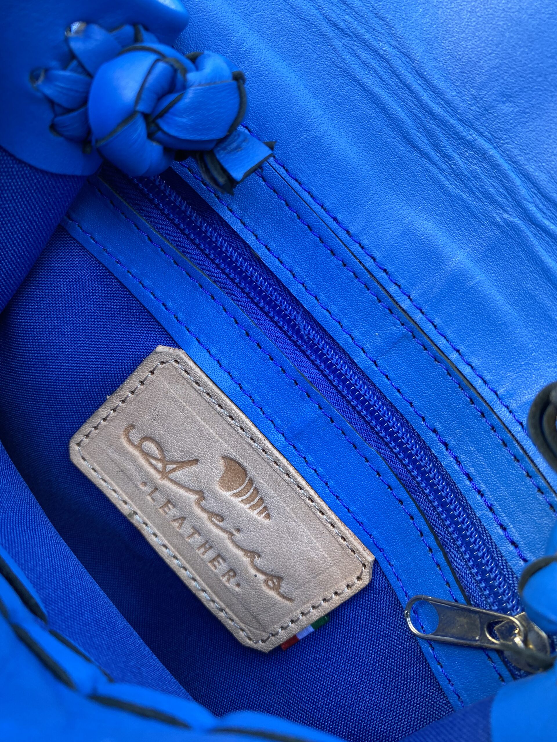 Ula Bag In Blue Leather - Image 5