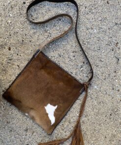 Morralito With Brown Cow Hide And Leather Back