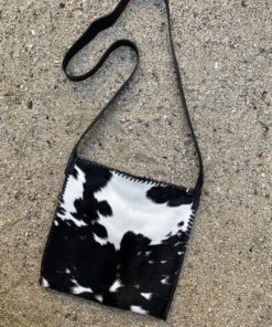 Black Cowhide Whit White Morralito Mens