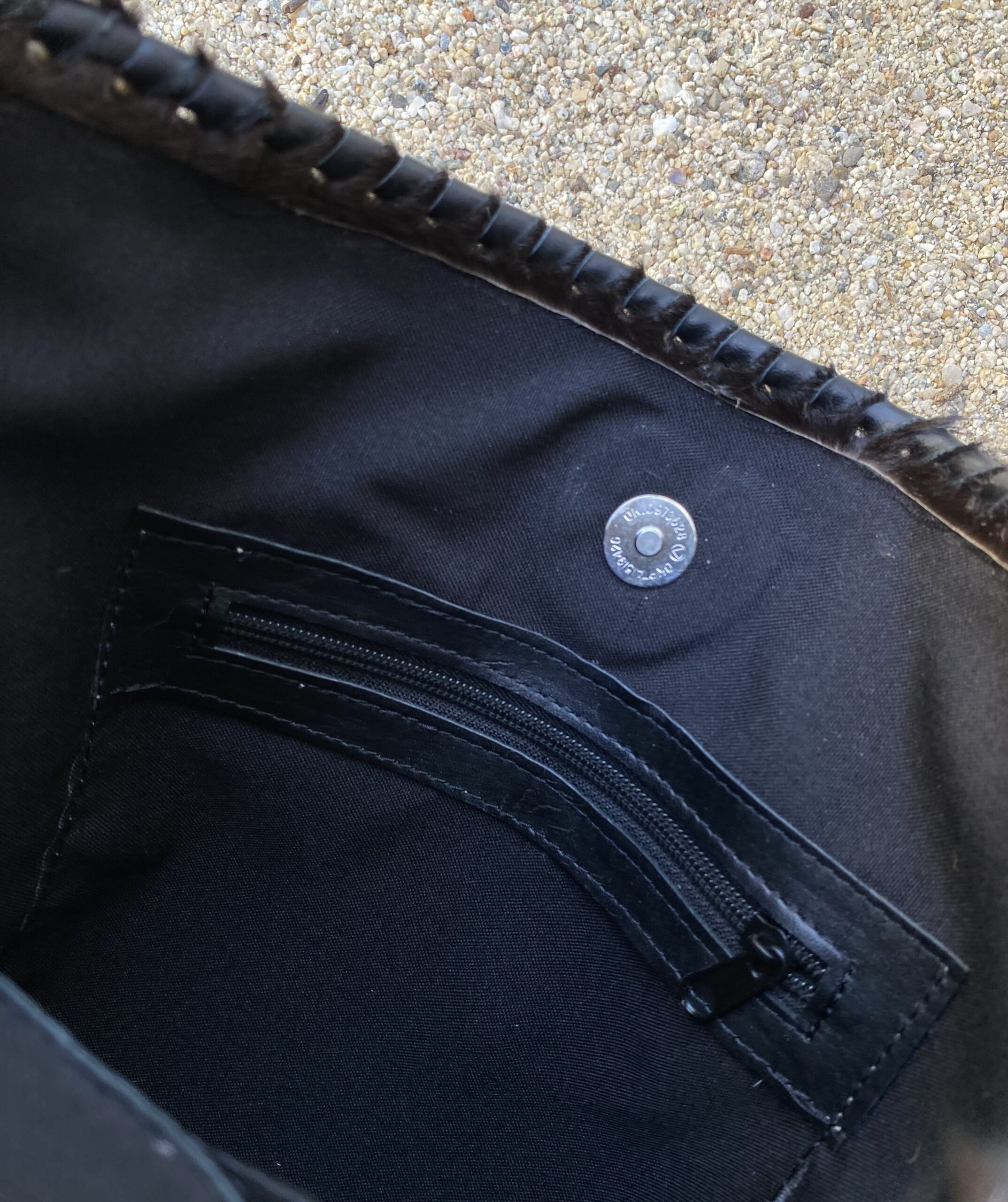 Black Cowhide Whit White Morralito Mens - Image 6