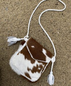 Alternative view of New York Bag In White And Brown  Cow Hide