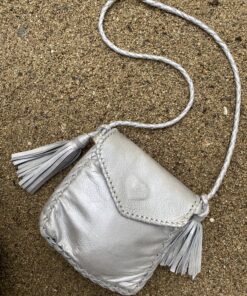 New York Bag In Silver Leather