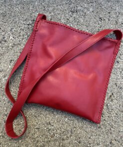 Morralito Mens In Red Leather